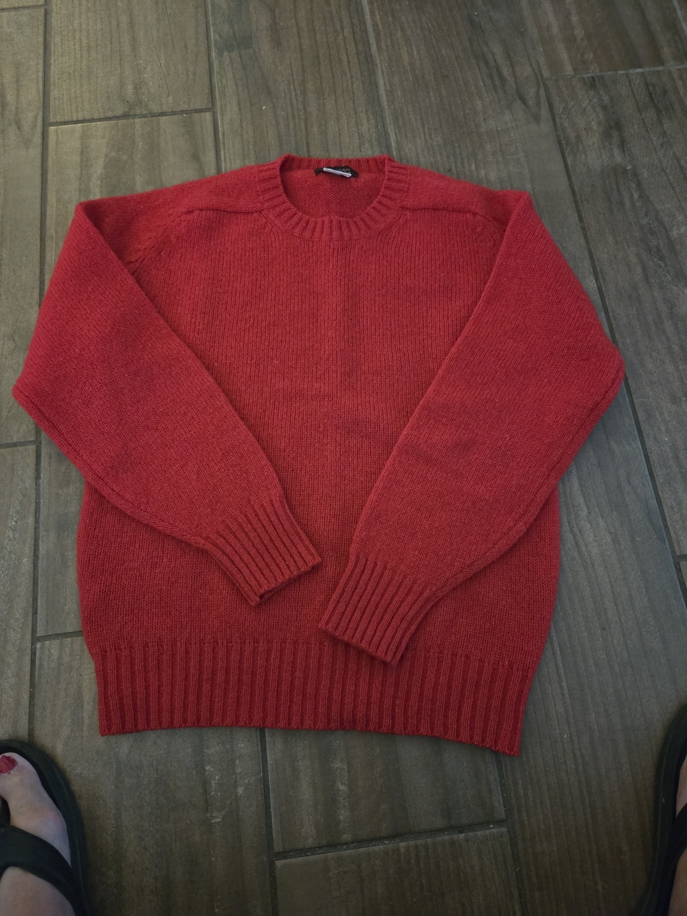 Red Crewneck Men's Sweater - Brand Not Visible